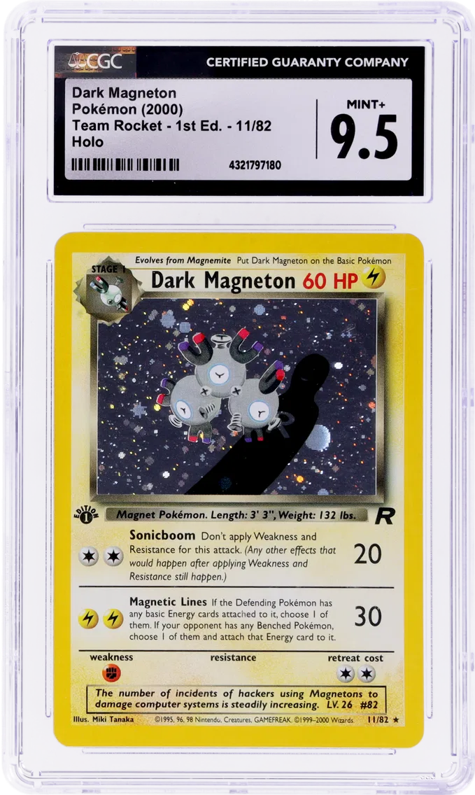 2000 #11 Dark Magneton-Holo 1st Edition CGC Rocket Pokemon