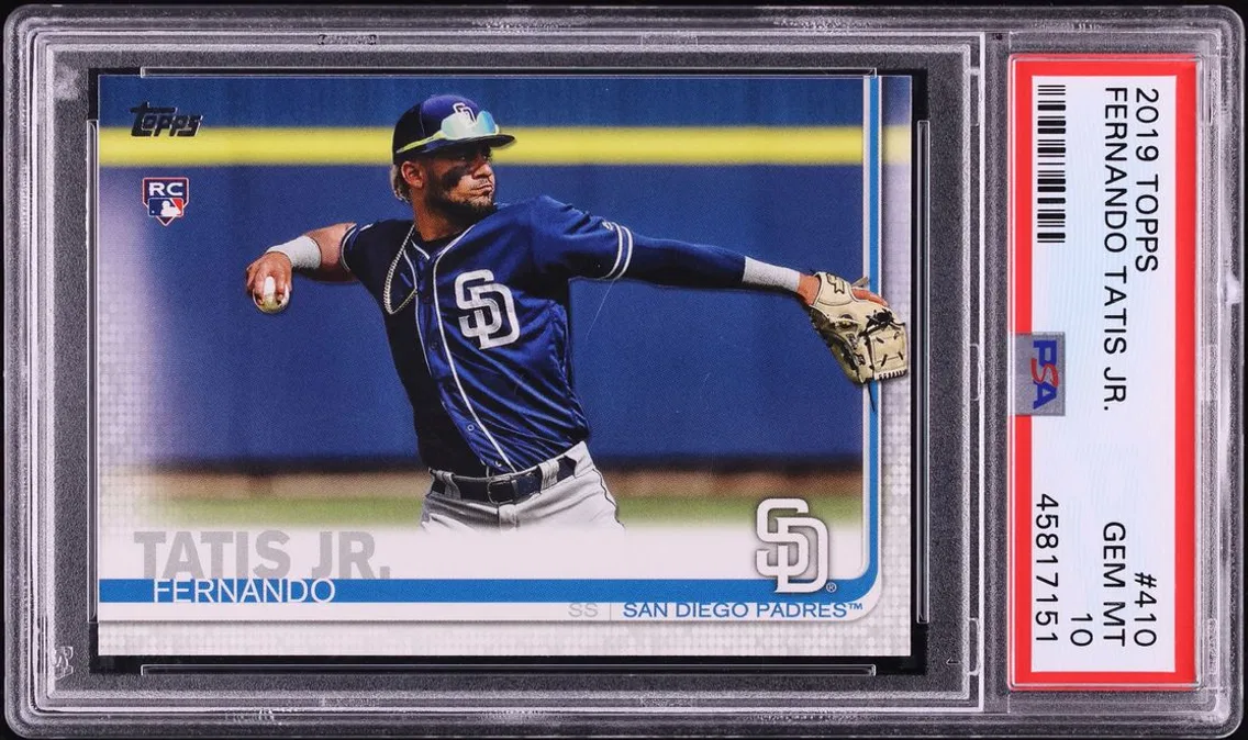2019 #410 Topps Fernando Tatis Jr. ROOKIE GEM MINT PSA 10