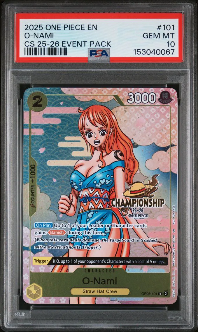 2025 #101 O-Nami PSA 10 One Piece Championship 2025-26 Event Pack