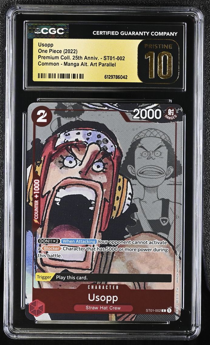 2022 #ST01-002 Usopp CGC 10 Pristine Premium Collection 25th Anniversary - English