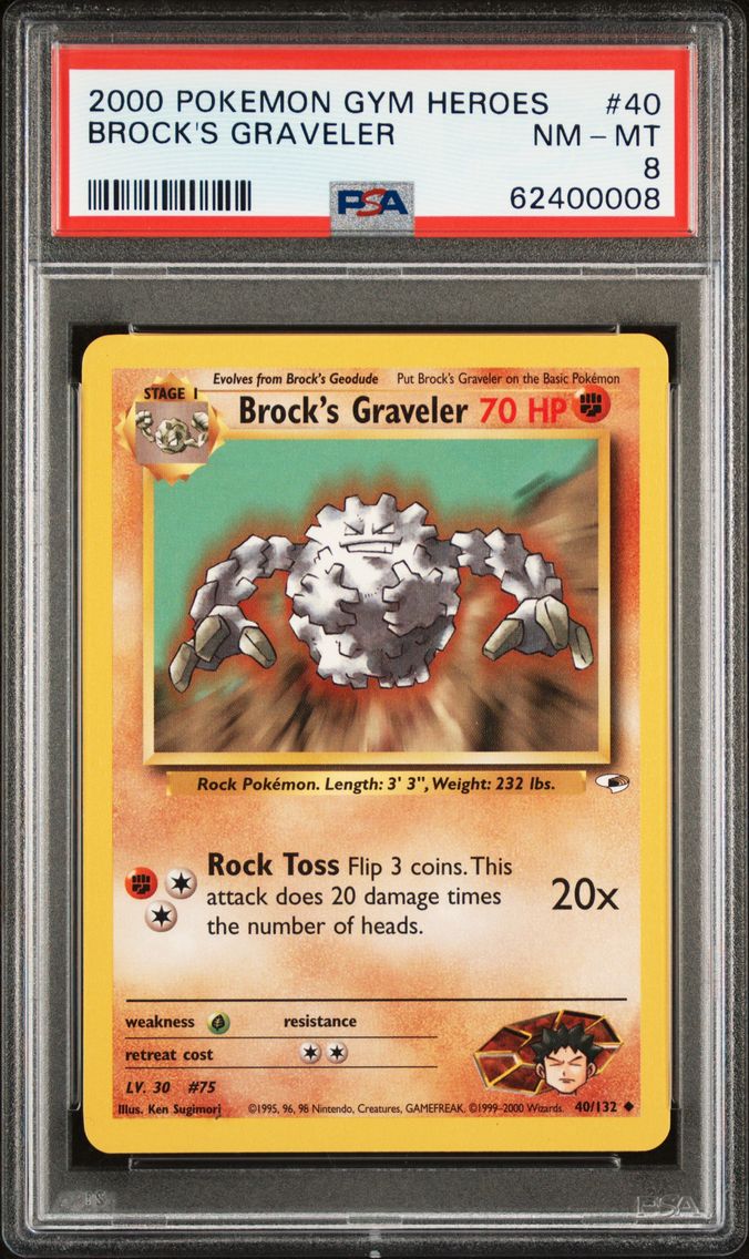 2000 #40 Brock's Graveler PSA 8 Gym Heroes