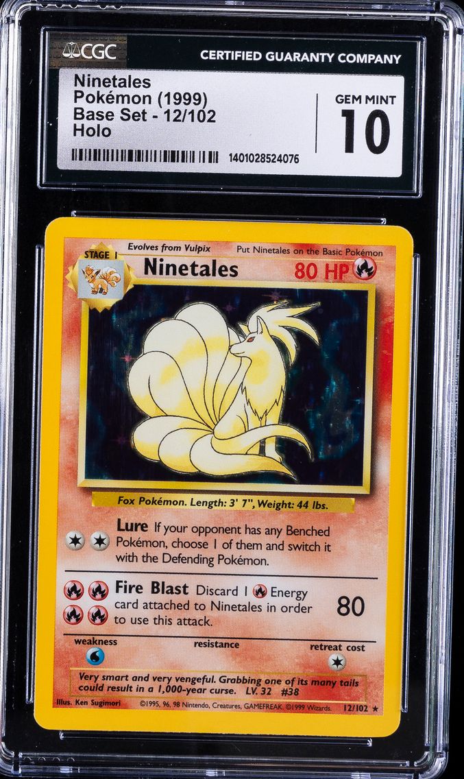 1999 #12 Ninetales-Holo CGC 10 Game Pokemon