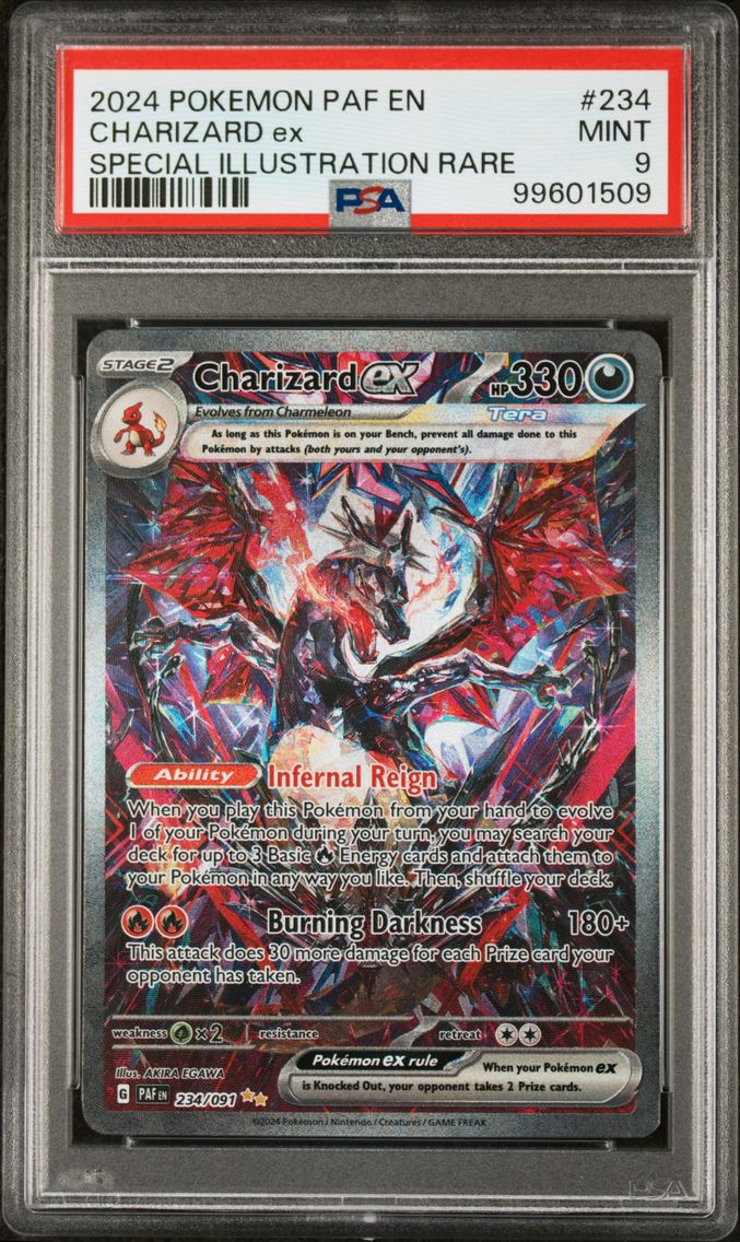 2024 #234/091 Charizard ex PSA 9 Paldean Fates - PAF EN - English Pokemon