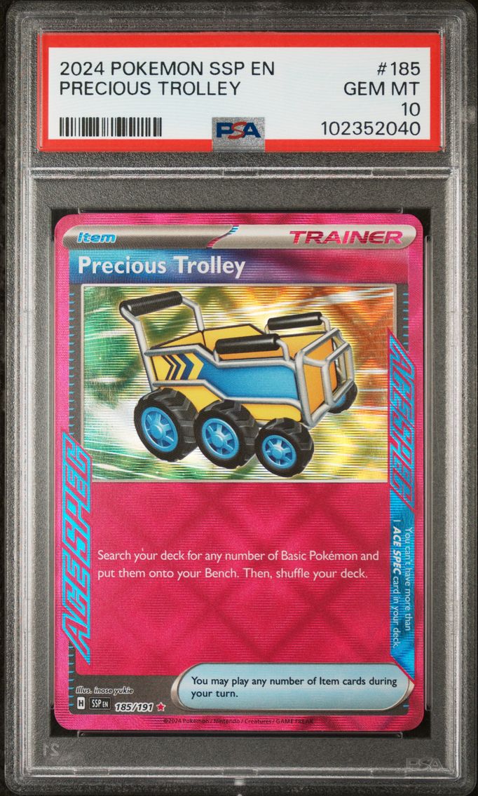 2024 #185 PRECIOUS TROLLEY PSA 10 POKEMON SSP EN-SURGING SPARKS