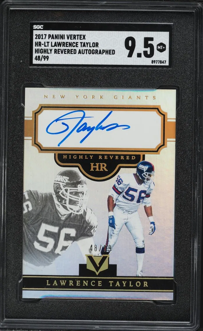 2017 #HR-LT Lawrence Taylor SGC 9.5 Panini Vertex Football