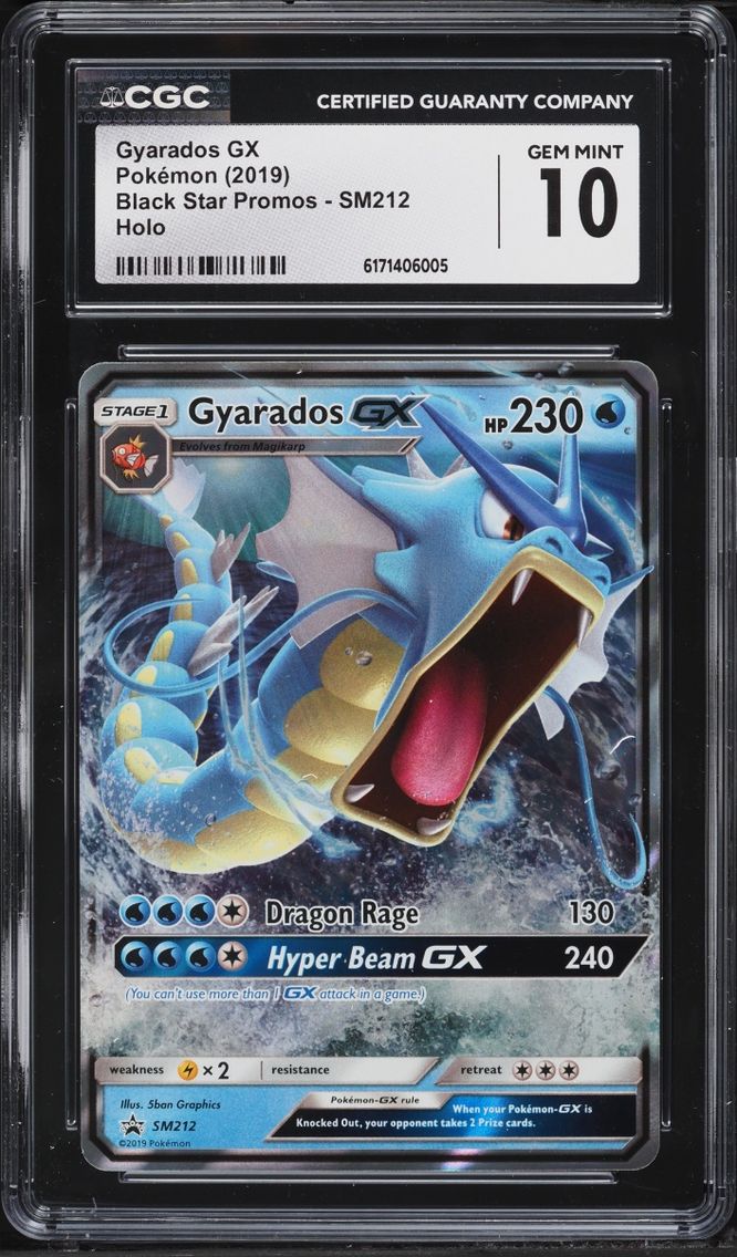 2019 Pokemon Sun & Moon Promo Hidden Fates Gyarados GX #SM212 CGC 10 GEM MINT