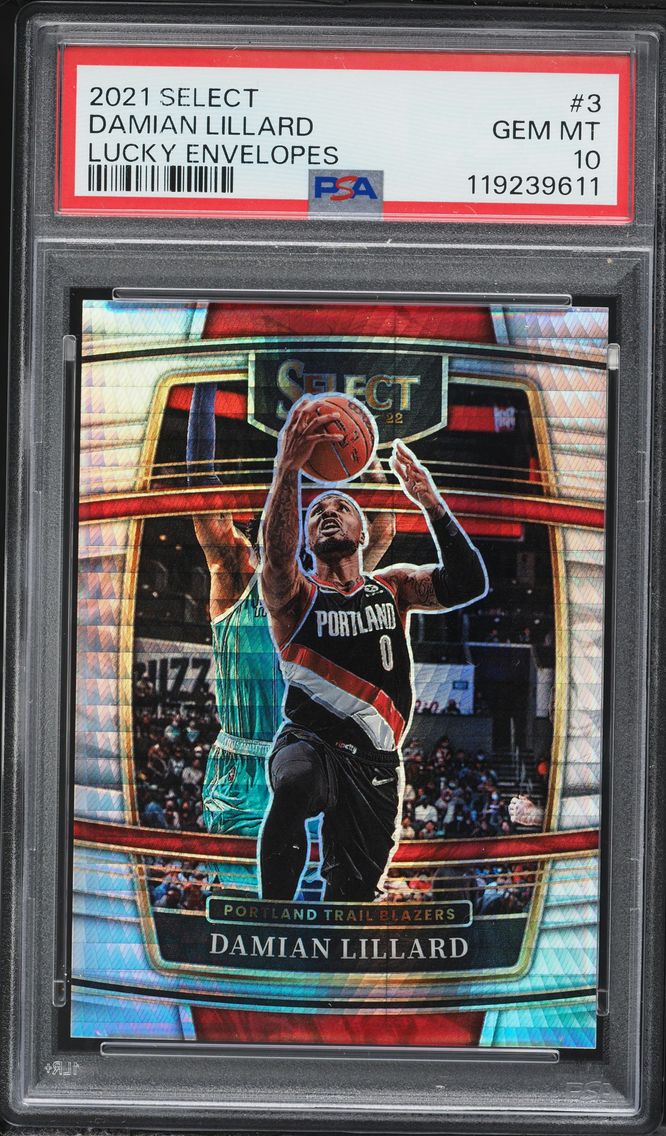 2021 #3 Damian Lillard PSA 10 Panini Select Basketball