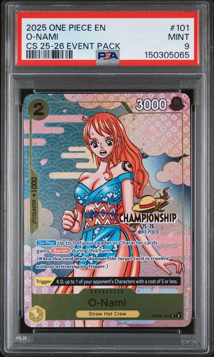 2025 #101 O-Nami PSA 9 One Piece Championship 2025-26 Event Pack