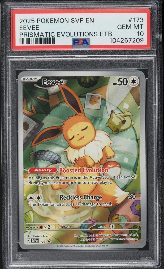 2025 #173 SV BLACK STAR PROMO PRISMATIC EVOLUTIONS ETB EEVEE PSA 10 POKEMON