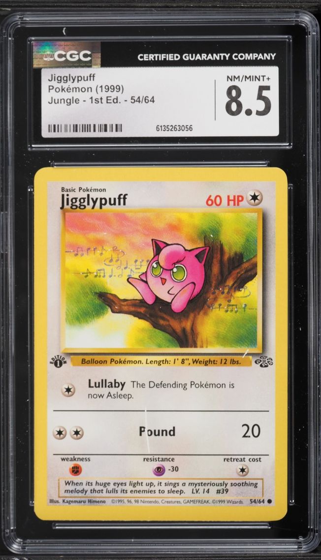1999 #54 Jigglypuff CGC 8.5 Pokemon Jungle 1st Edition