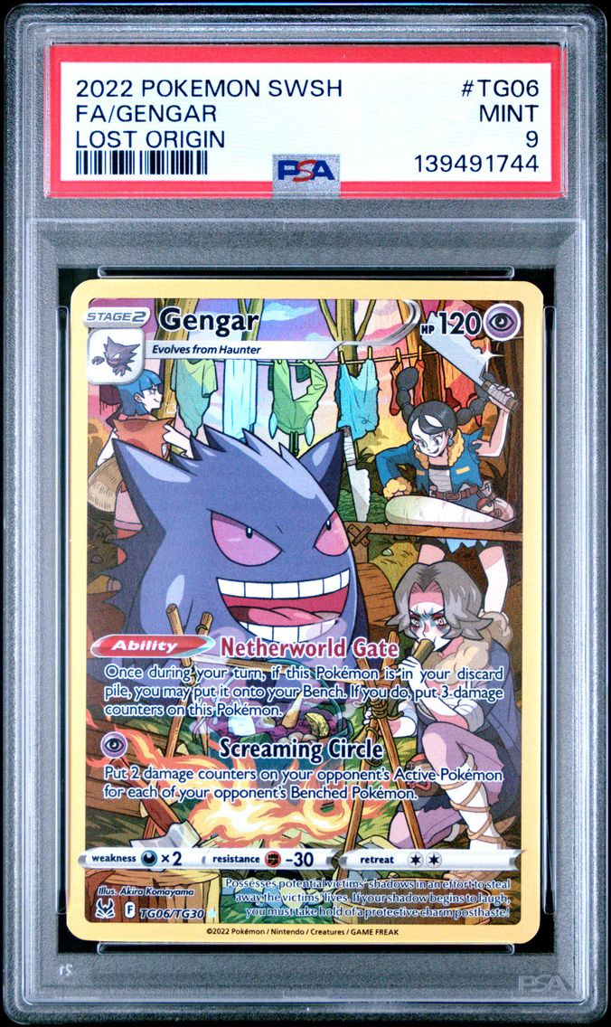 2022 #TG06 Full Art/Gengar PSA 9 Sword & Shield Lost Origin Pokemon