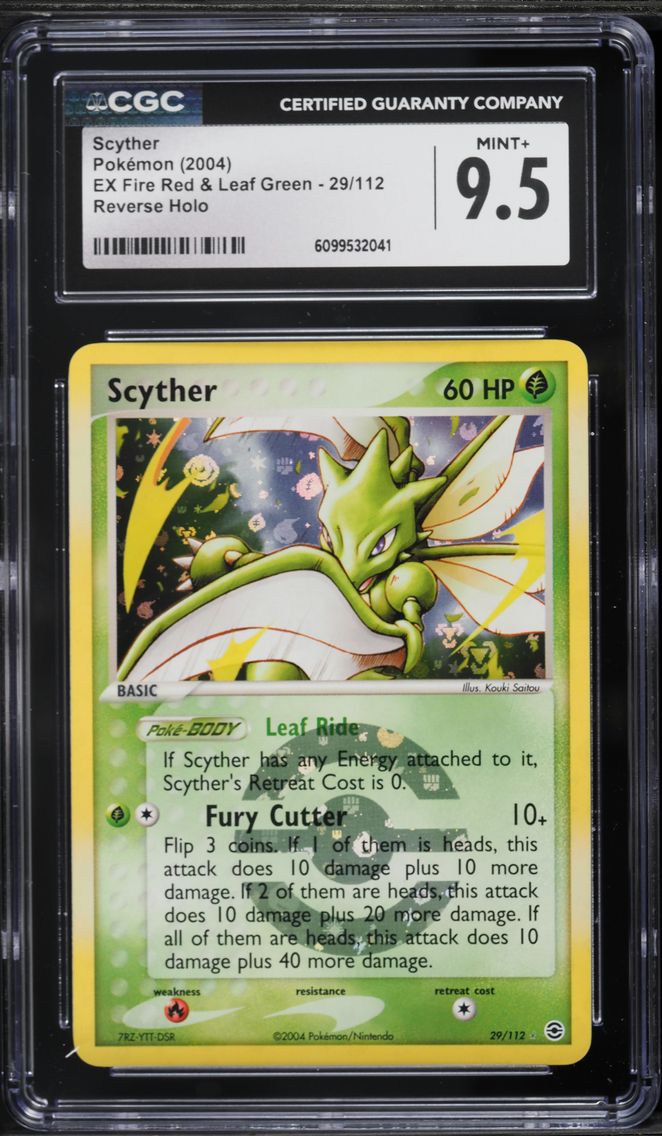 2004 #29 Scyther-Reverse Foil CGC 9.5 EX Fire Red & Leaf Green Pokemon