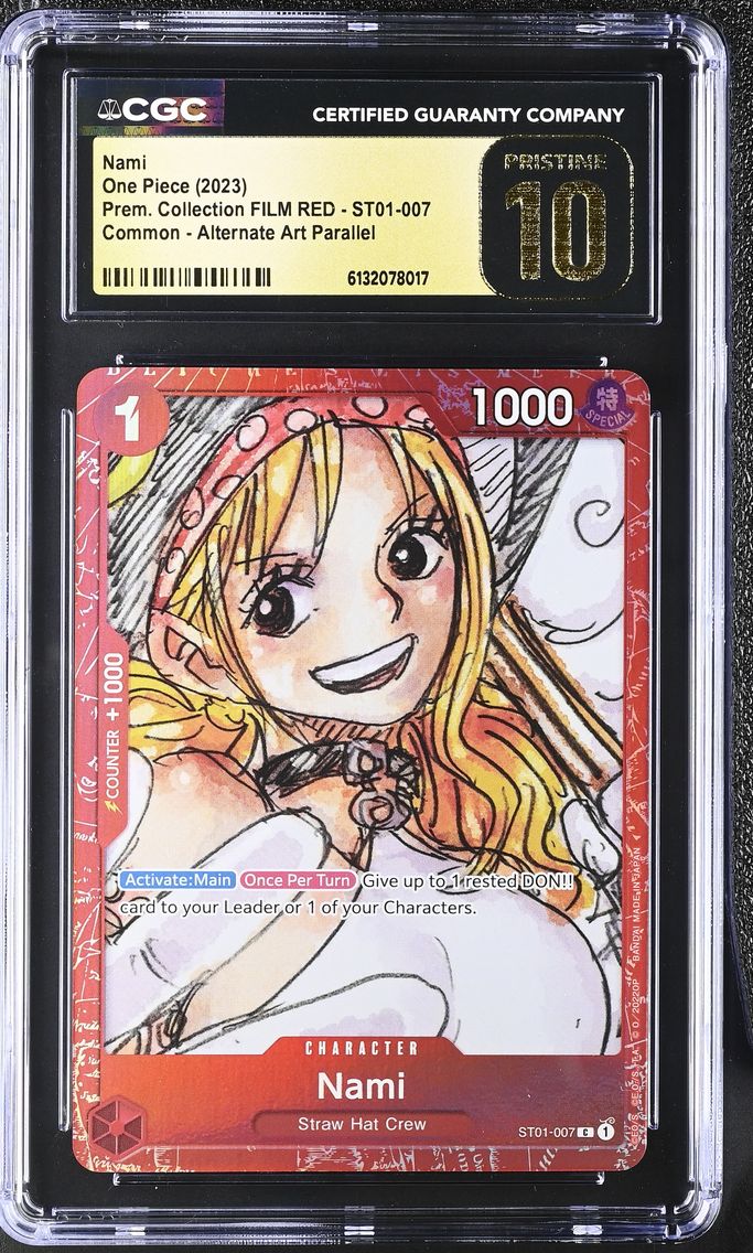 2023 #ST01-007 Nami CGC 10 Pristine Premium Collection FILM RED (Foil) - English