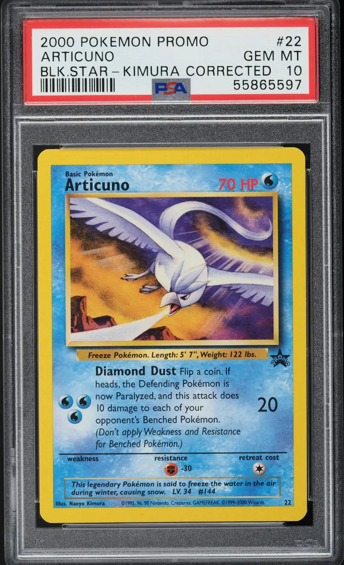 2000 #22 BLACK STAR PROMO ARTICUNO PSA 10 POKEMON