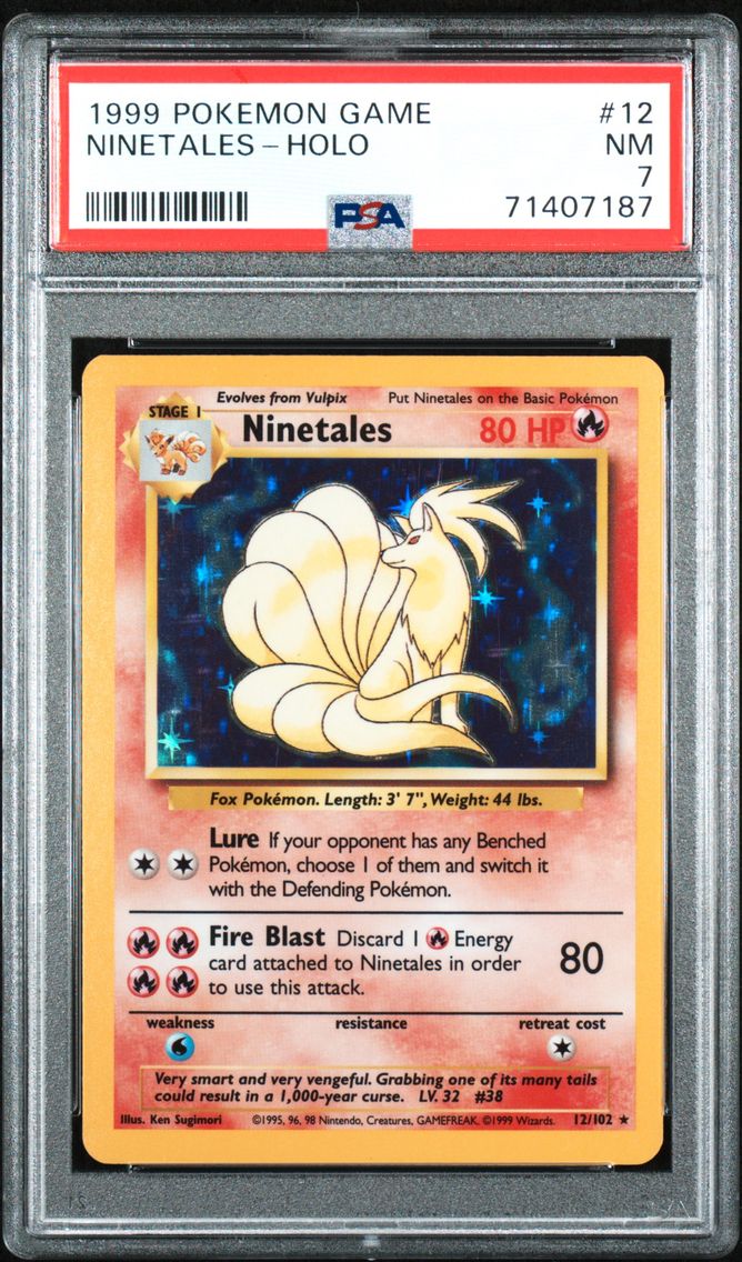 1999 #12 Ninetales-Holo PSA 7 Game