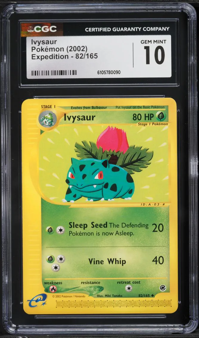 2002 #82 Ivysaur CGC 10 Expedition Pokemon