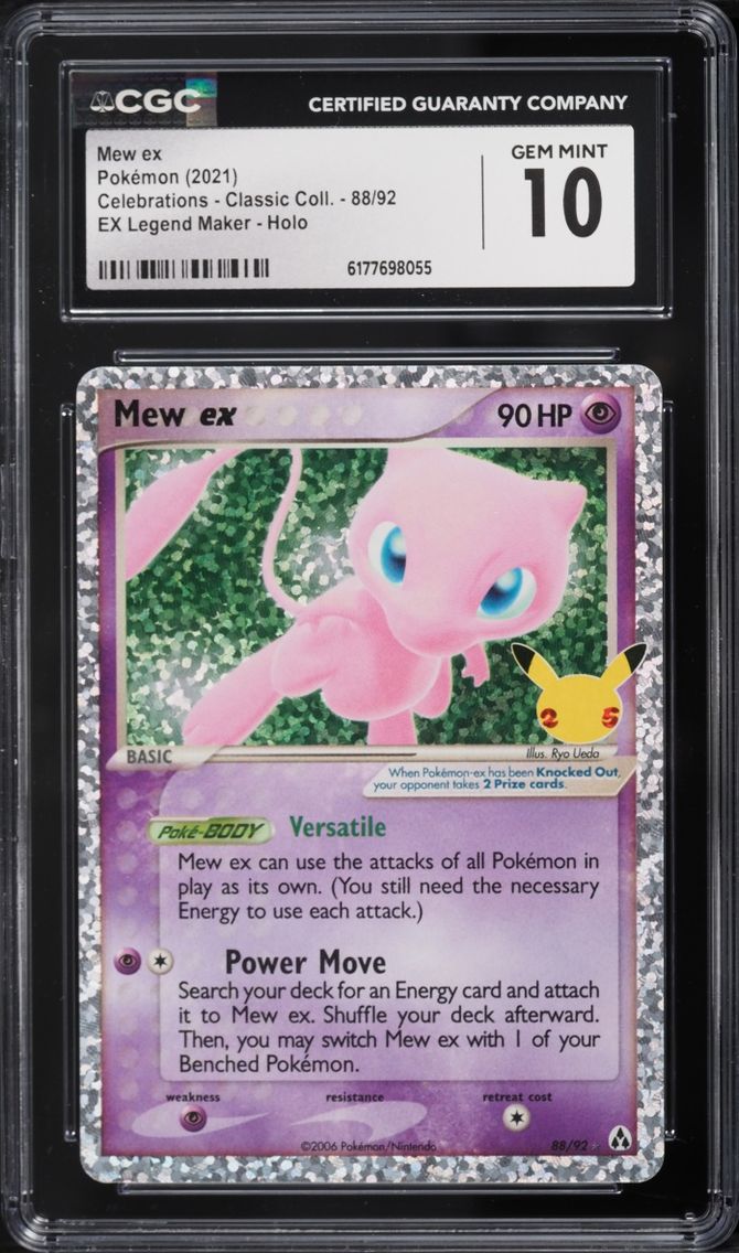 2021 Pokemon Sword & Shield Celebrations Classic Collection Holo Mew Ex #88 CGC 10 GEM MINT