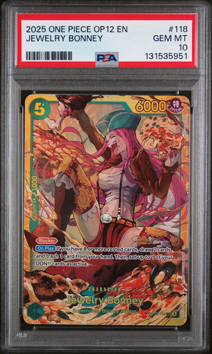 2025 #118 Jewelry Bonney PSA 10 One Piece OP12-Legacy of the Master