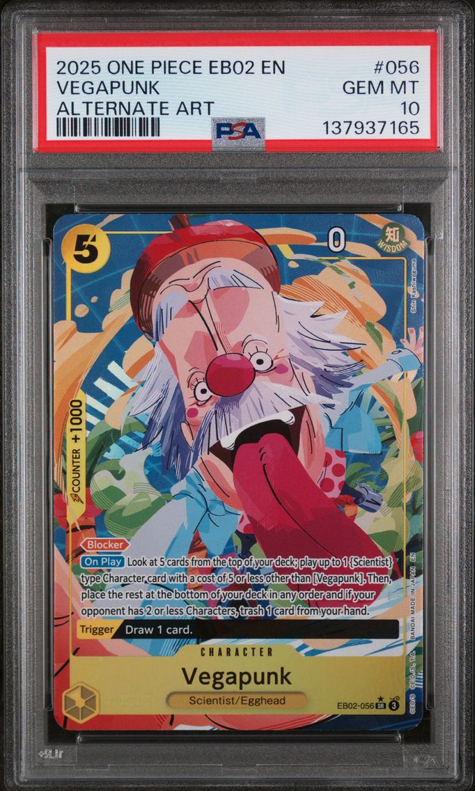 2025 #056 Vegapunk PSA 10 One Piece EB02-Extra Booster -Anime 25th Collection-