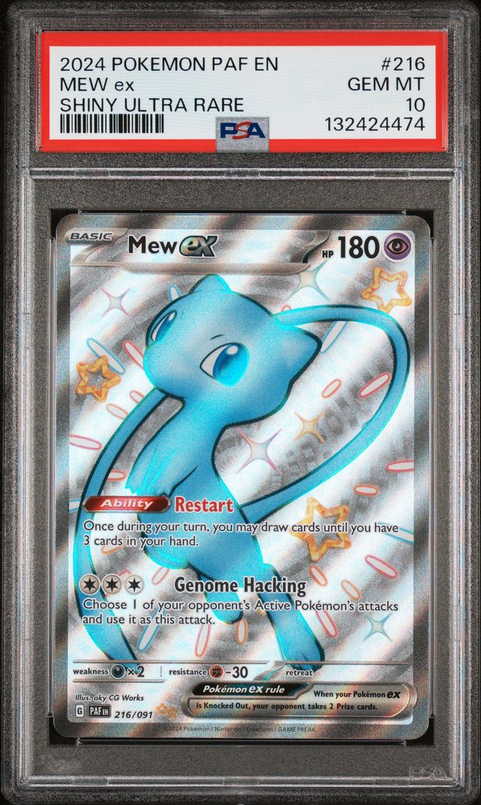 2024 #216 Mew EX PSA 10 Paf EN-Paldean Fates