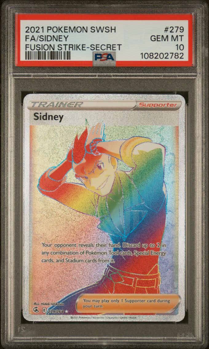 2021 #279 Full Art/Sidney PSA 10 Sword & Shield Fusion Strike Pokemon