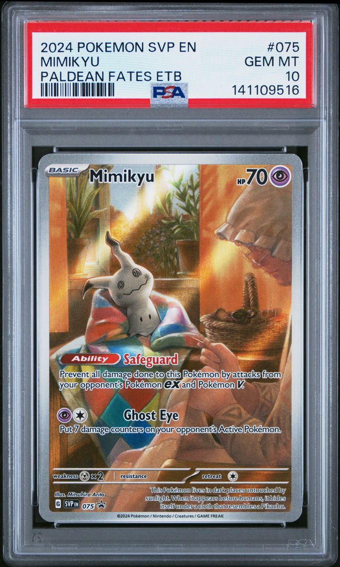 2024 #075 Mimikyu PSA 10 Svp EN-SV Black Star Promo
