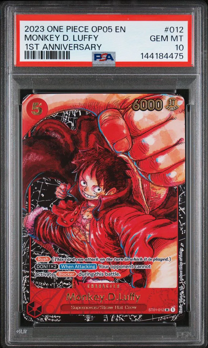 2023 #012 Monkey D. Luffy PSA 10 One Piece OP05-Awakening of the New Era