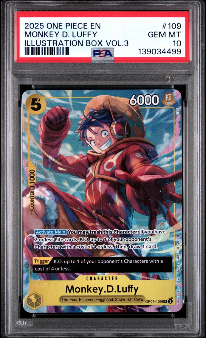2025 #109 Monkey D. Luffy PSA 10 One Piece Promos