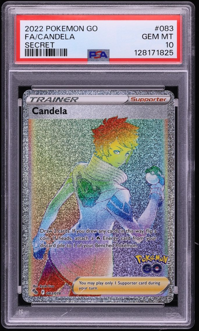 2022 Pokemon Sword & Shield GO Rainbow Rare Candela #83 PSA 10 GEM MINT
