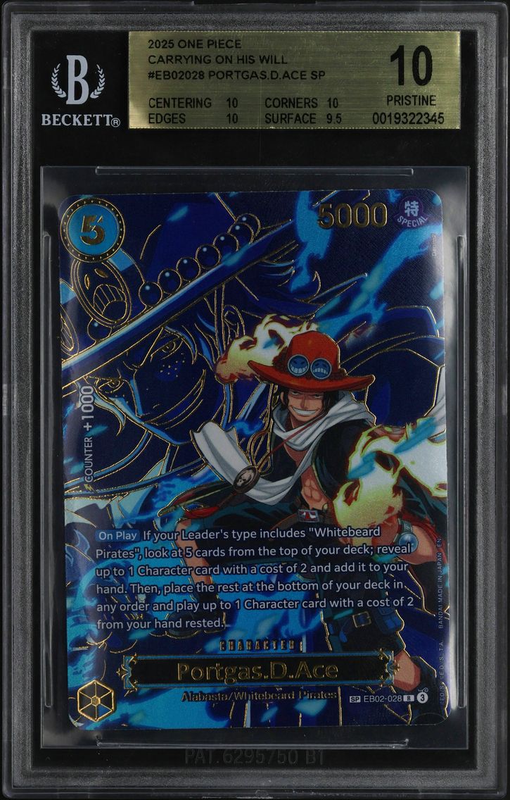 2025 #EB02028 Portgas D Ace BGS 10 One Piece