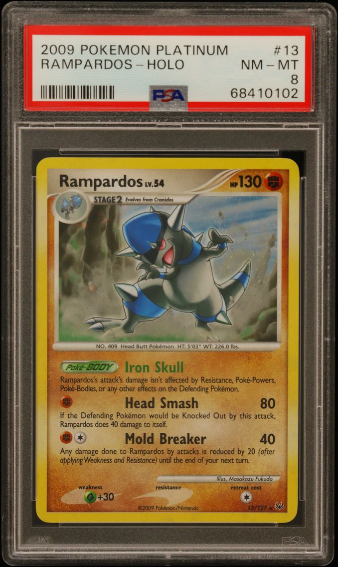 2009 #13 Rampardos-Holo PSA 8 Platinum