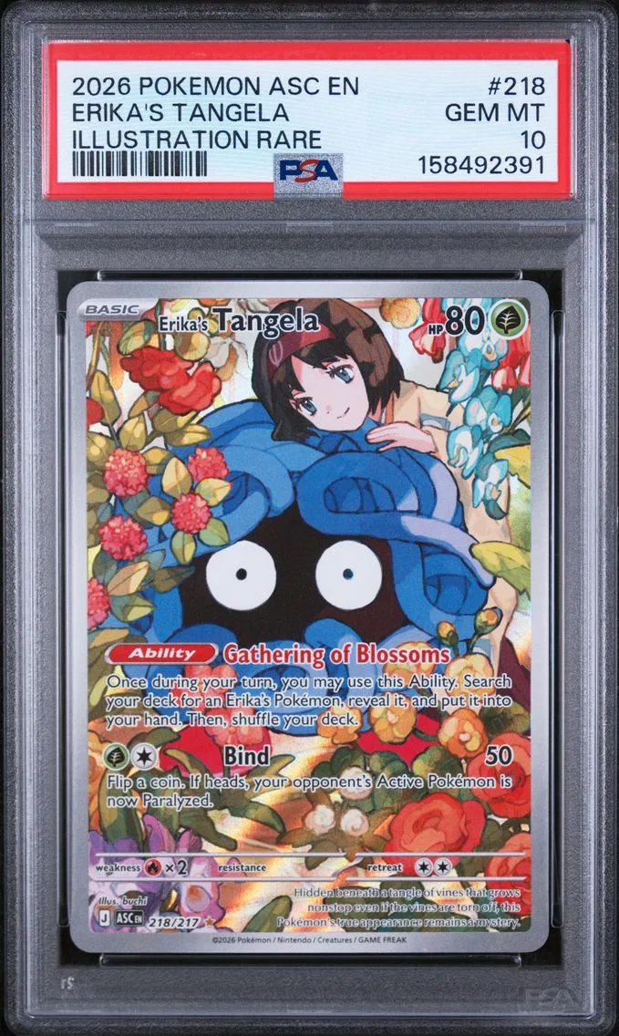 2026 #218 Erika's Tangela PSA 10 Asc EN-Ascended Heroes