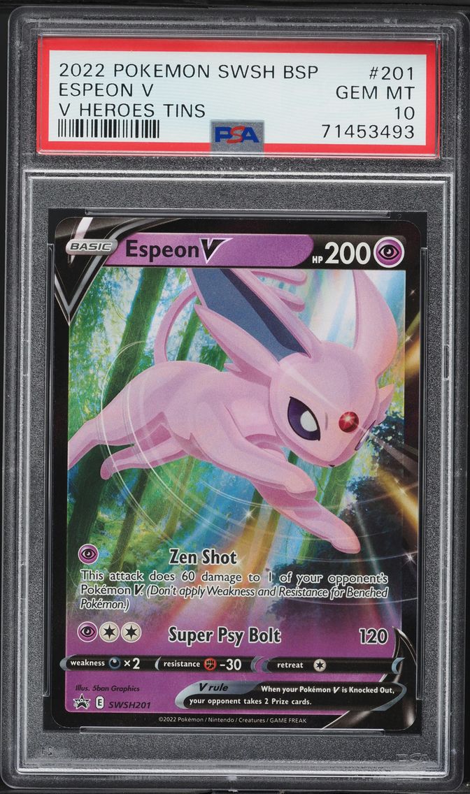 2022 #201 Espeon V PSA 10 Swsh Black Star Promo Pokemon