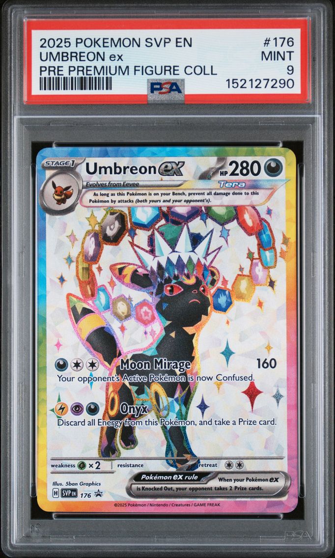 2025 #176 Umbreon EX PSA 9 Svp EN-SV Black Star Promo