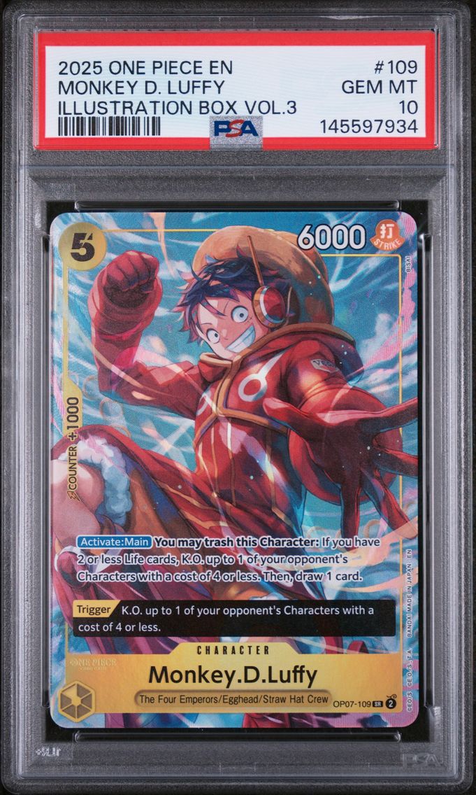 2025 #109 Monkey D. Luffy PSA 10 One Piece Promos