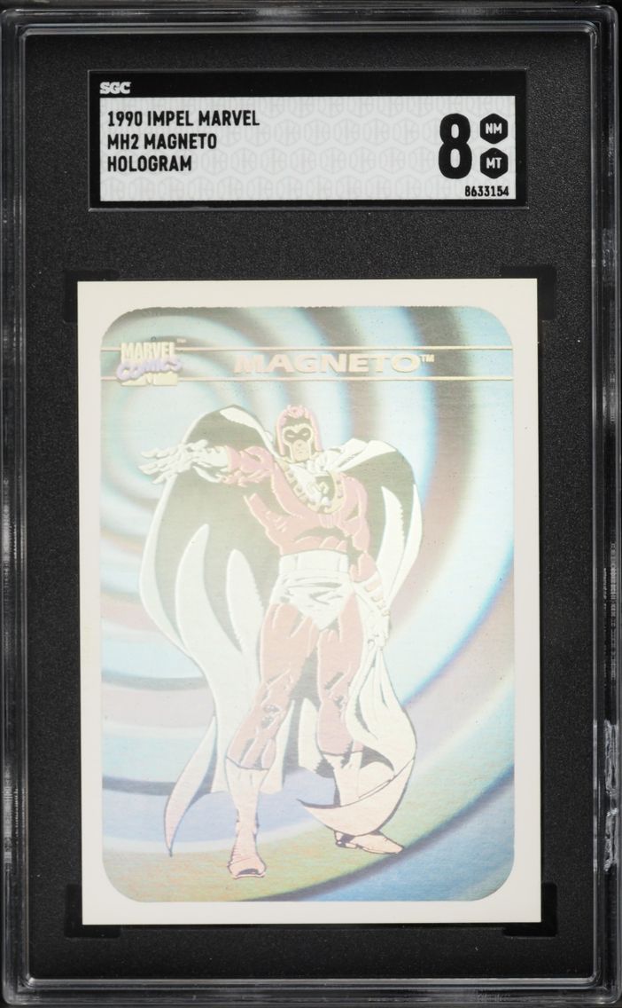 1990 #MH2 Impel Marvel Universe Hologram Magneto SGC 8 NM-MT