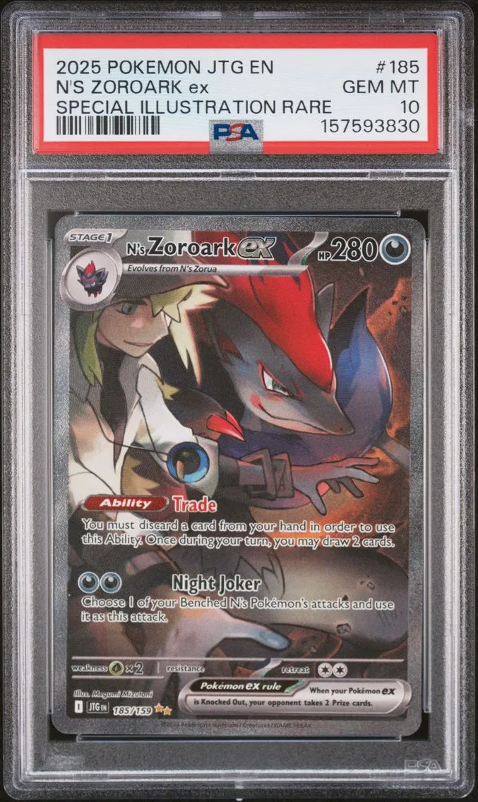 2025 #185 N's Zoroark EX PSA 10 Jtg EN-Journey Together