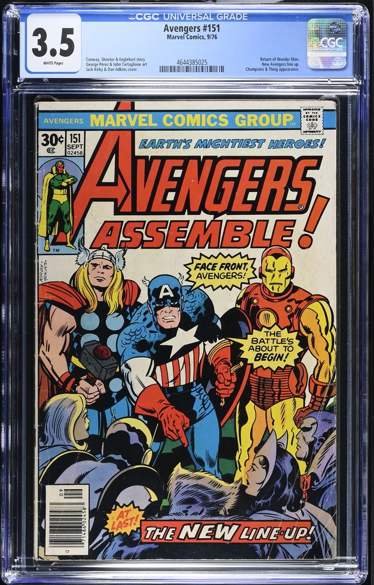 1976 #NA 1976 Avengers #151 CGC 3.5 Marvel Comics CGC 3.5