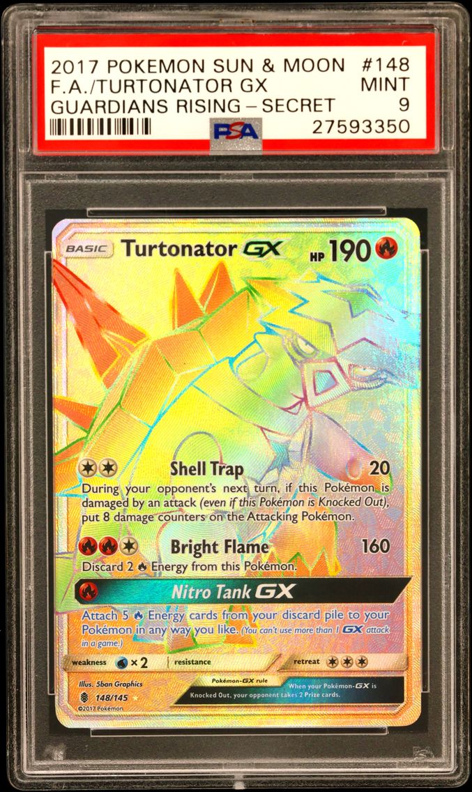 2017 #148 Full Art/Turtonator GX PSA 9 Sun & Moon Guardians Rising
