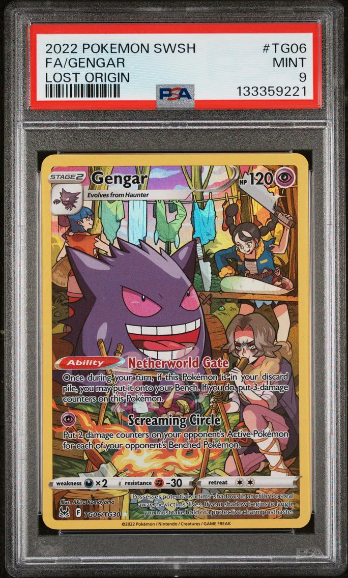2022 #TG06 Full Art/Gengar PSA 9 Sword & Shield Lost Origin Pokemon