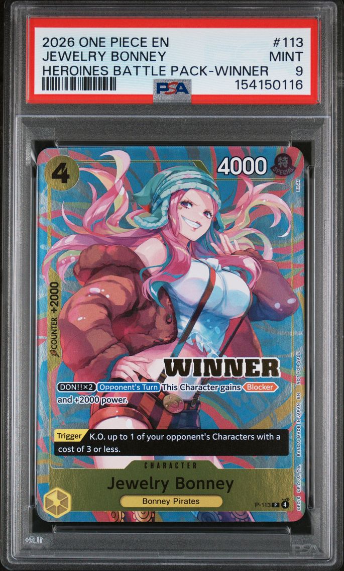 2026 #113 Jewelry Bonney PSA 9 One Piece Heroines Battle Pack