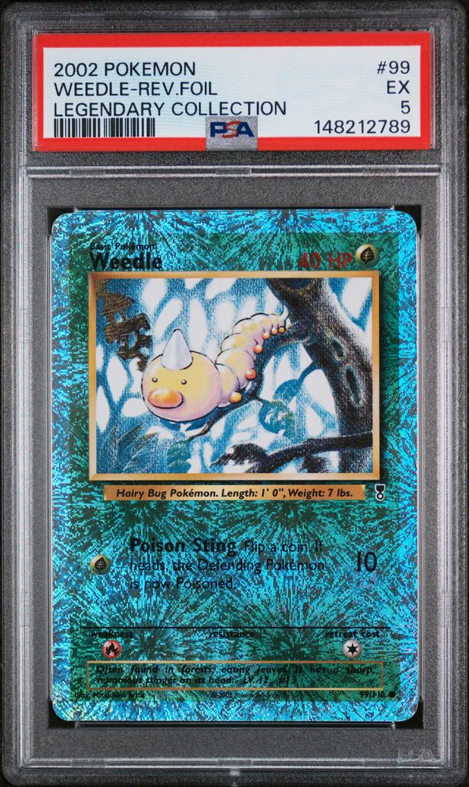 2002 #99 Weedle-Reverse Foil PSA 5 Legendary Collection