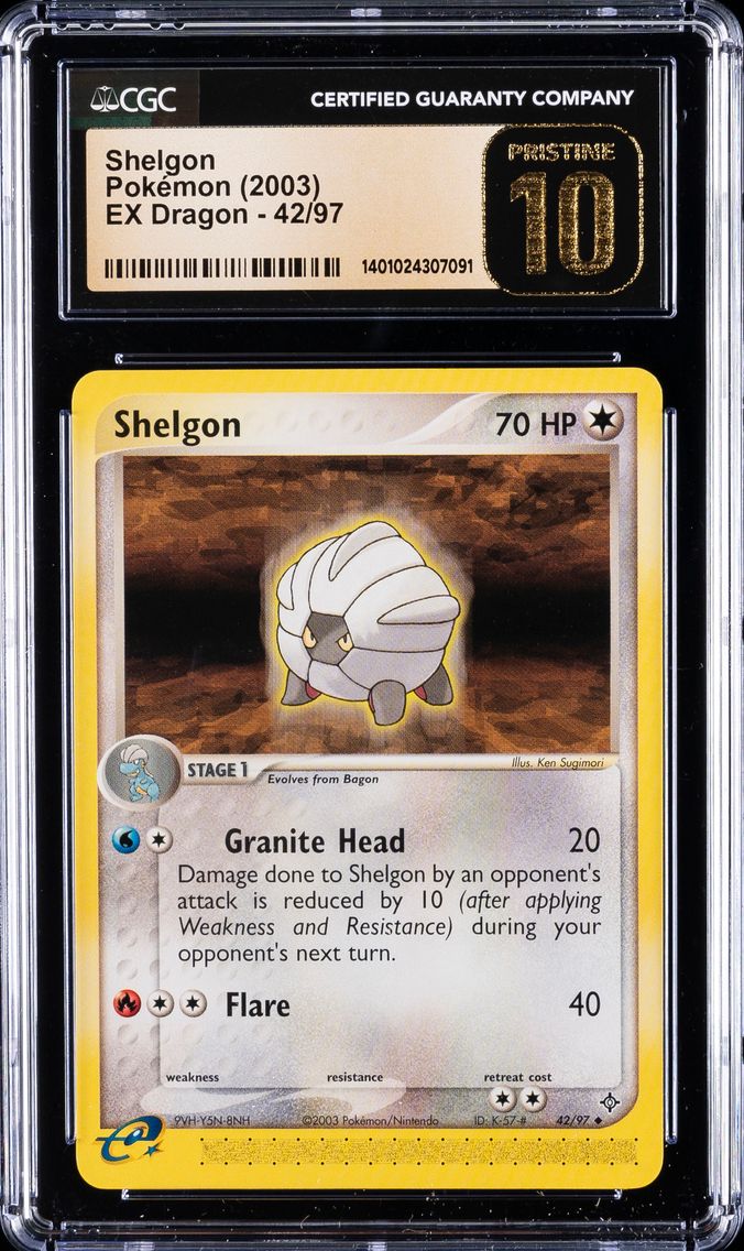 2003 #42 Shelgon CGC 10 Perfect Pokemon | EX Dragon