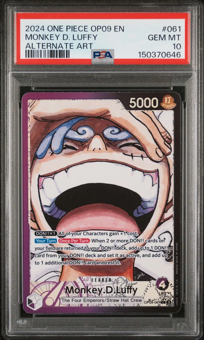 2024 #061 Monkey D. Luffy PSA 10 One Piece OP09-Emperors in the New World