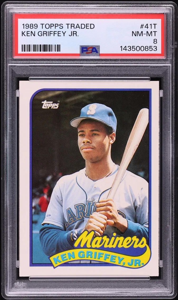 1989 #41T Topps Traded Ken Griffey Jr. ROOKIE NM-MT PSA 8