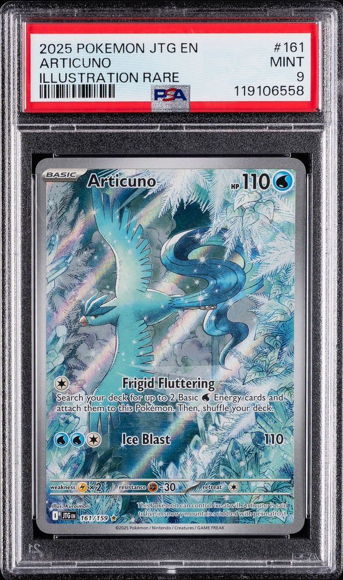 2025 #161 Articuno PSA 9 Jtg EN-Journey Together Pokemon