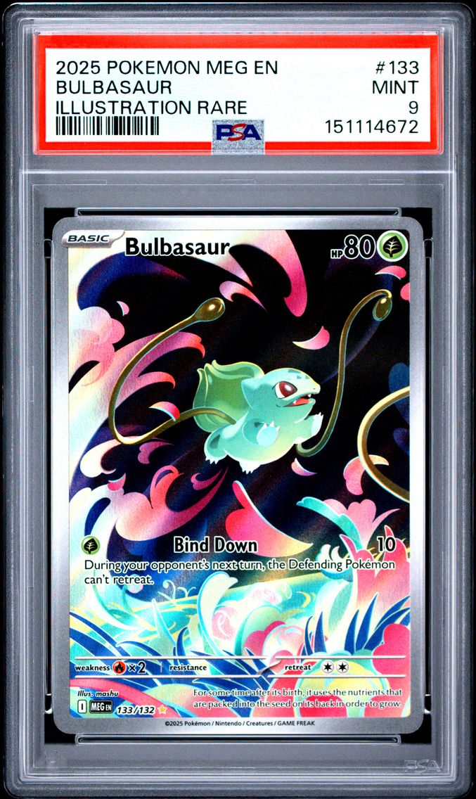 2025 #133 Bulbasaur PSA 9 Meg EN-Mega Evolution