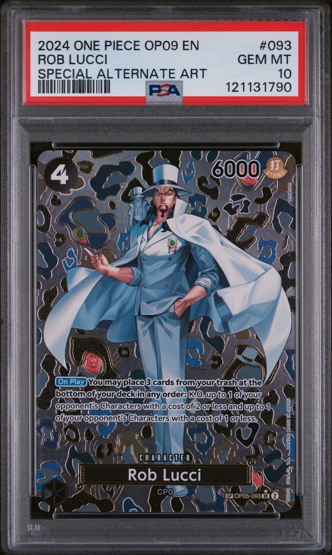 2024 #093 Rob Lucci PSA 10 One Piece OP09-Emperors in the New World