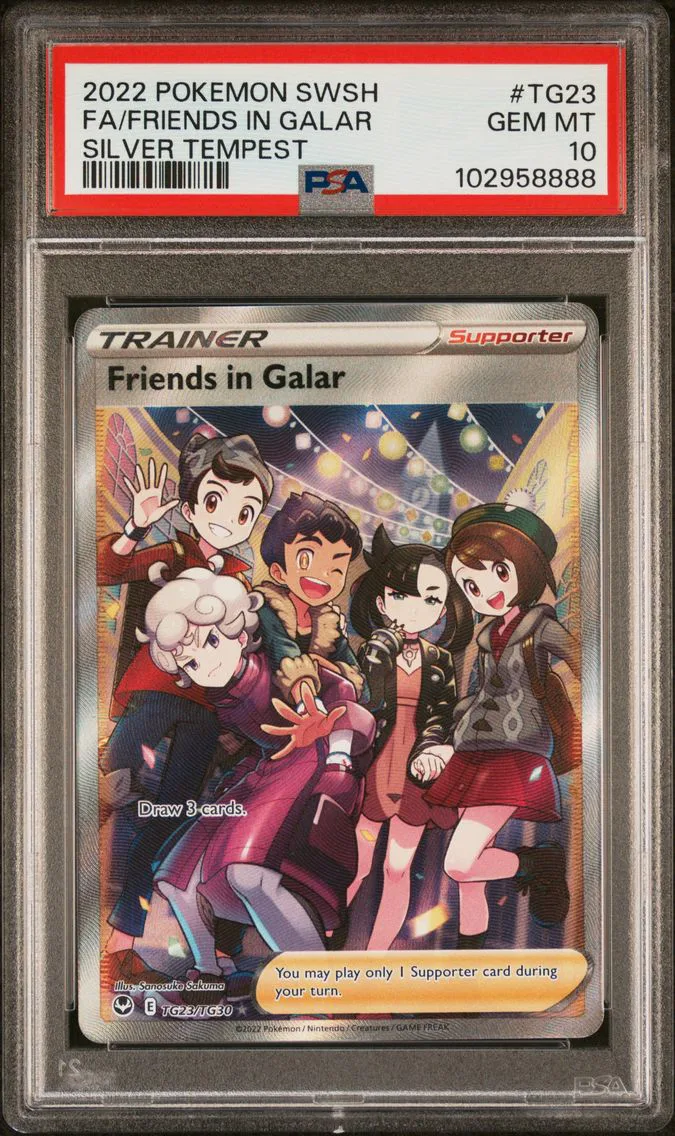 2022 #TG23 Full Art/Friends in Galar PSA 10 Sword & Shield Silver Tempest Pokemon