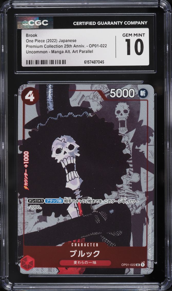 2022 #OP01-022 Manga Art Brook CGC 10 PRISTINE Premium 25th Anniversary One Piece